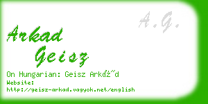 arkad geisz business card